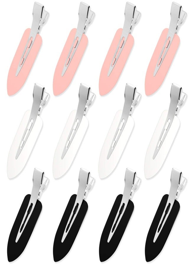 QUEENTI Hair Clip, 12Pcs No Crease Hair Clips for Styling, Makeup, Sleeping, Makeup Application ABS Resin and Stainless Steel, Non Slip, No Bend Design, Suitable for All Hairstyles - Image 1